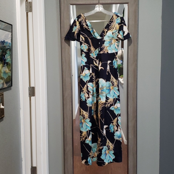 Nani of Hawaii vtg. Dress size 10 floral maxi - Picture 6 of 7